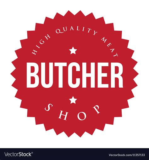 Butcher shop vintage stamp Royalty Free Vector Image