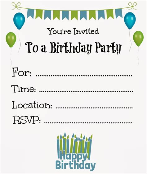 Free Printable Birthday Invitations Boy