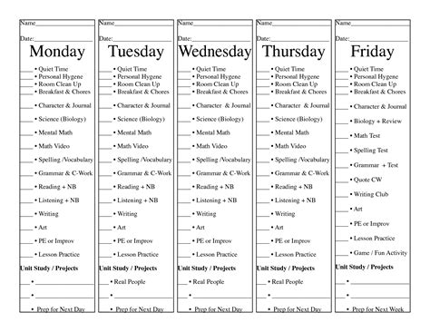 Homeschool daily check list | Homeschool daily schedule, Homeschool daily schedule template ...