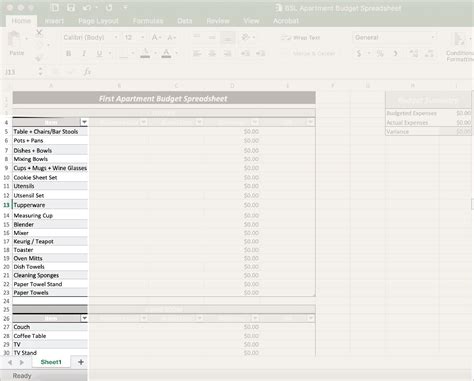 This First Apartment Budget Worksheet Will Make Your Move SO Much ...