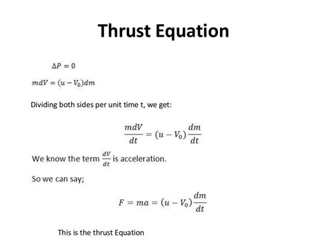 Basics of Rocket Propulsion Part 2 The Thrust Equation