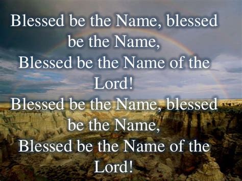 Blessed Be the Name