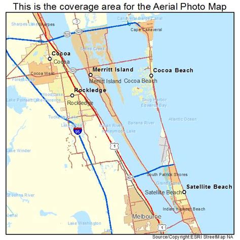 Aerial Photography Map of Merritt Island, FL Florida