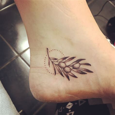 Olive branch on ankle by Jenn at Terminus City Tattoo ️ ️ ️ Small ...