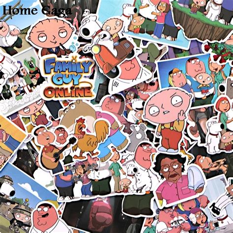 20sets/lot Homegaga 55pcs Family guy cartoon kids decoration Sticker ...