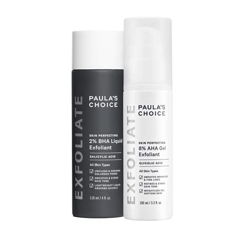 Buy Paula's ChoiceSKIN PERFECTING 8% AHA Gel Exfoliant & 2% BHA Liquid ...