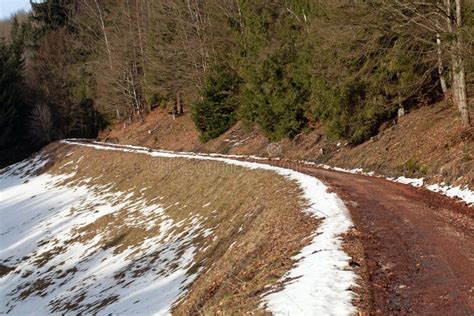 Way in the Thuringian Forest Mountains in Winter Stock Photo - Image of ...