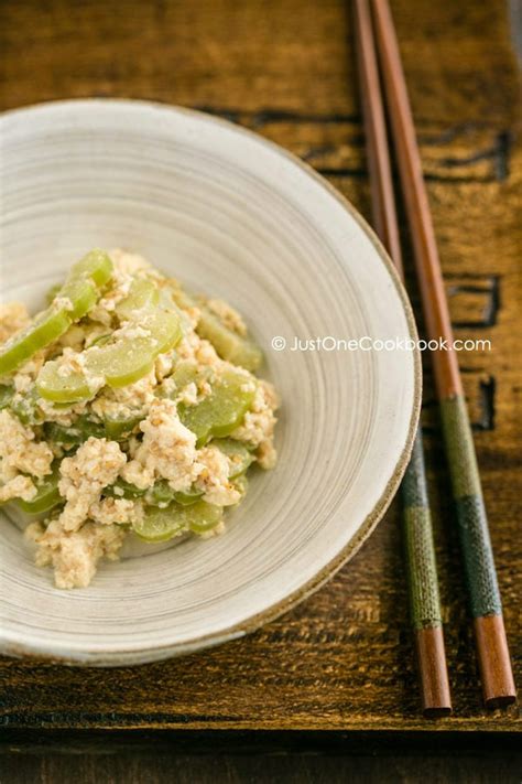 Bitter Melon Salad Recipe ゴーヤの白和え • Just One Cookbook