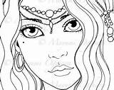 Gypsy coloring  Etsy sketch template