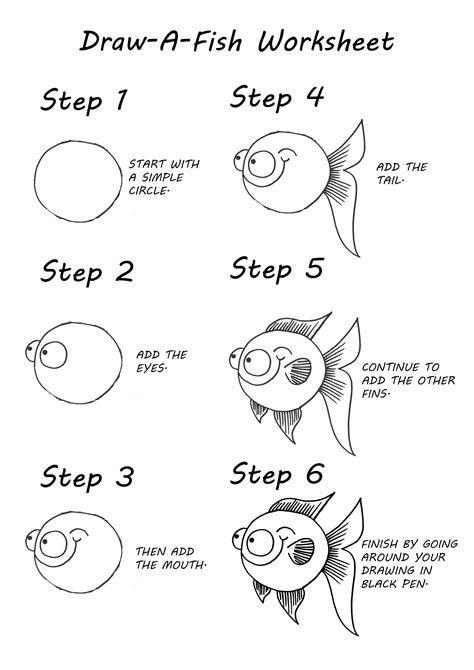 Another step by step guide to drawing a fish... | Fish drawings, Drawings, Fish art