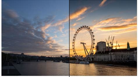 London Eye Sunrise Time Lapse with Edit - YouTube