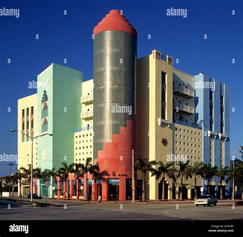 Miami Beach Art Deco historic district Florida USA Stock Photo - Alamy