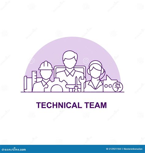 Technical Team Creative UI Concept Icon Stock Vector - Illustration of technical, isolated ...