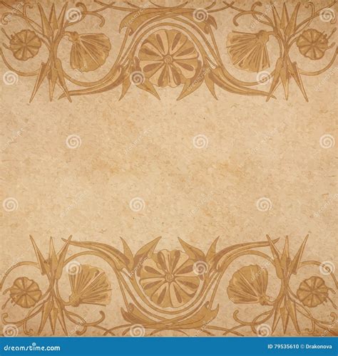 Flower Parchment Background Stock Vector - Illustration of decorative ...