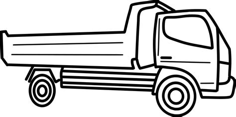 The truck outline 23150328 Vector Art at Vecteezy