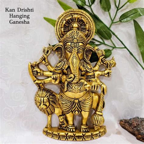 Kan Drishti / Dristi Hanging Ganesha - Brass Statue Wall Hanging ...