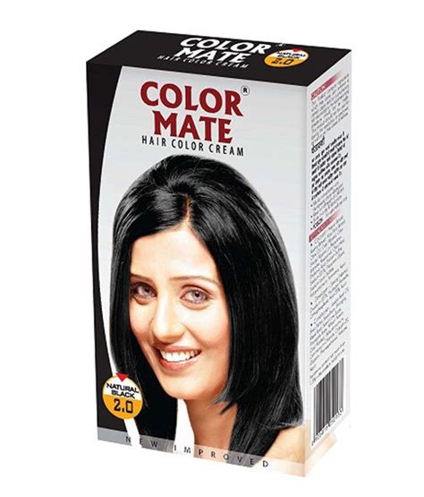 Color Mate Hair Color Cream Natural Black + Dark Brown: Buy Color Mate Hair Color Cream Natural ...