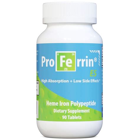 Proferrin ES Heme Iron Polypeptide Dietary Supplement Tablets, Blue ...