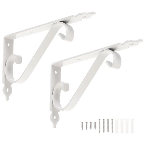 2 Sets of Wall Shelf Fixed Brackets Heavy Duty Shelf Brackets Iron ...