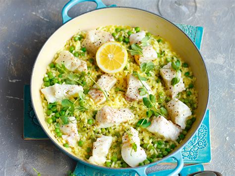 Risotto with fish and peas recipe | Eat Smarter USA