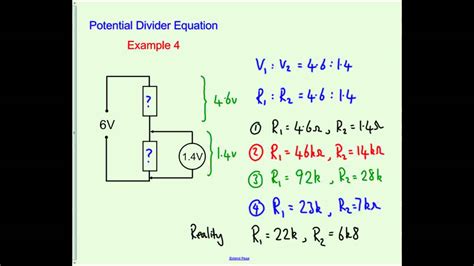 Potential Divider Examples - YouTube