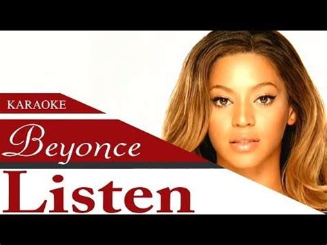 Beyonce - Listen ( Karaoke Version/\Cover, Instrumental with lyrics ...