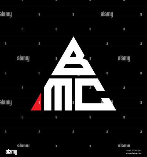 BMC triangle letter logo design with triangle shape. BMC triangle logo ...