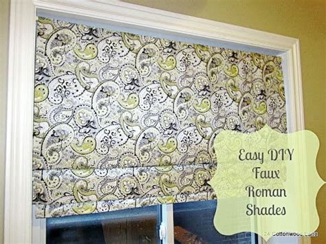 Easy DIY Faux Roman Shades from 24 Cottonwood Lane - Someday I'll Learn