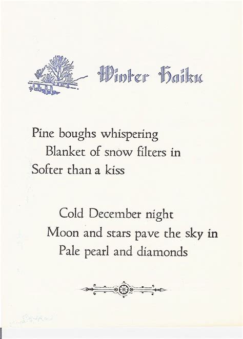 Pin by Kathy Pattengale on Haiku | Winter poems, Haiku poems, Haiku poetry