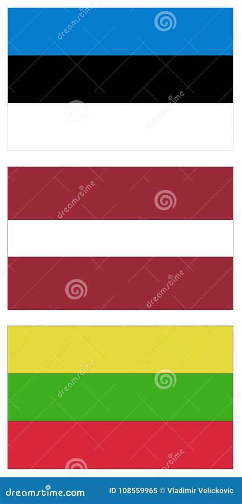 Baltic Countries Flags - Countries in Europe Stock Vector ...