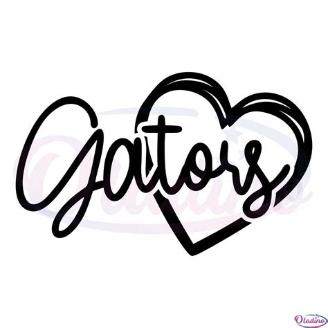 Team Spirit Gators Heart SVG Digital File, Florida Gators SVG - Oladino