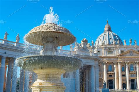 Vatican fountain ~ Architecture Photos ~ Creative Market