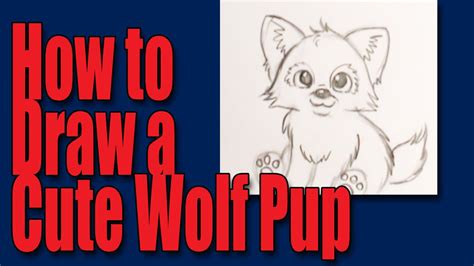 How to draw a cartoon wolfpup - YouTube