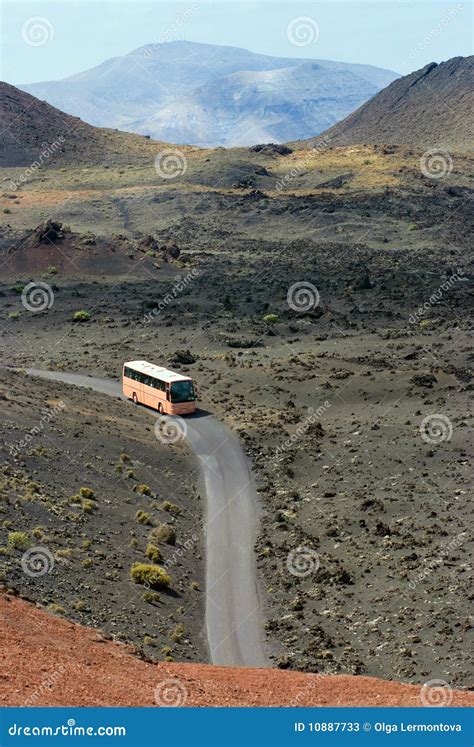 A Lanzarote bus stock image. Image of spain, blue, sand - 10887733