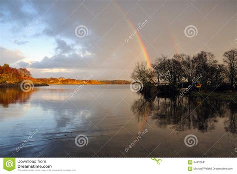 Lough Cullin stock image. Image of wave, splash, rainbow - 64332841