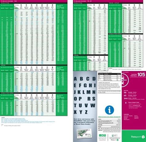 To Warwick timetable 344 To Noranda timetable 58, 65 - Transperth