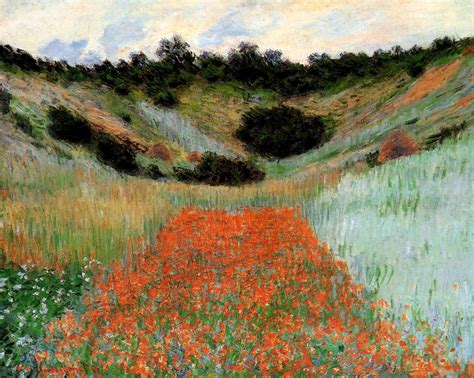 Poppy Field in a Hollow near Giverny, 1885 - Claude Monet - WikiArt.org