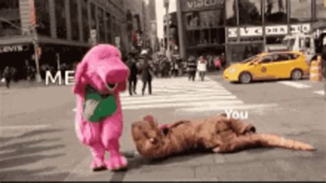 Fight Me Come GIF - Fight Me Come Barney - Discover & Share GIFs T Rex Costume, Yo Momma, Cute ...