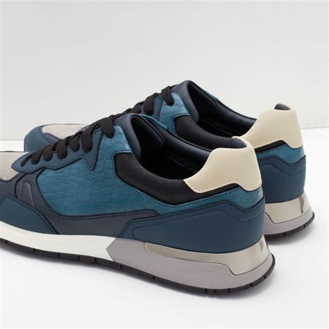 Zara Combined Sneakers With Metallic Detail for Men | Lyst