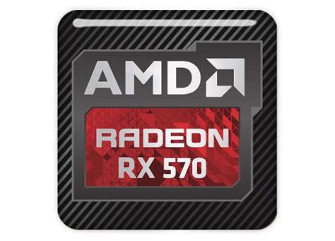 AMD Radeon RX 570 1"x1" Chrome Effect Domed Case Badge / Sticker Logo – Sticker Library