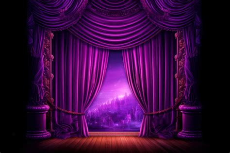 Purple Stage Curtains