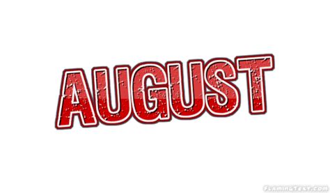 August Logo | Free Name Design Tool from Flaming Text