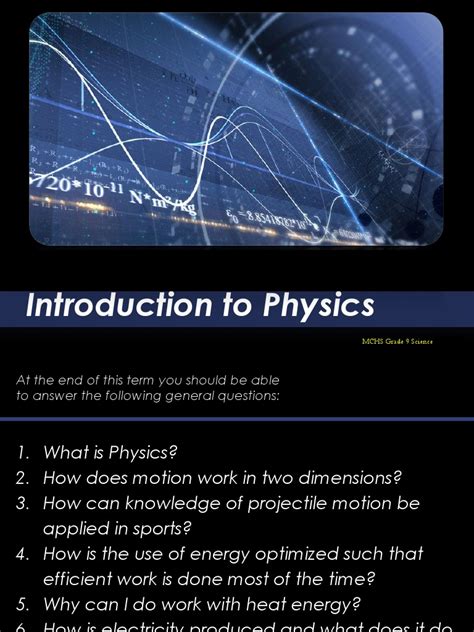 1 1 Intro To Physics | PDF | Physics | Science