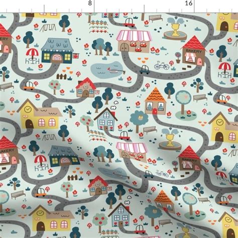 Map Fabric - Etsy