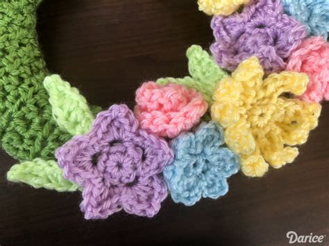 5 Little Monsters: Crocheted Flower Wreath