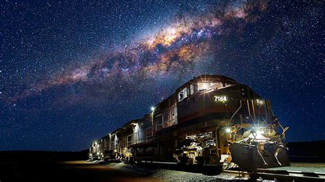 HD wallpaper: train, galaxy, stars, starry, milky way, starry night, night sky | Wallpaper Flare