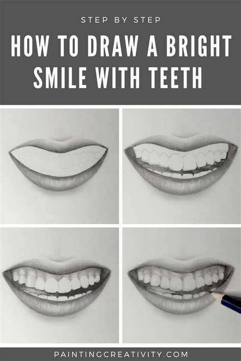 How To Draw A Smile With Teeth - Full Tutorial