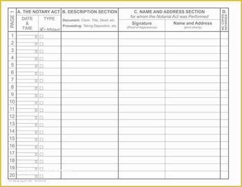 Notary Public Journal Template Free Of Notary Journal | Heritagechristiancollege