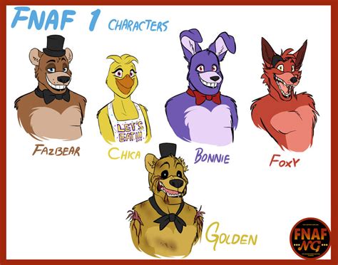 FNAFNG_FNAF 1 Characters by NamyGaga on DeviantArt