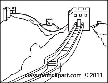 Great Wall of China Clip Art Black and White Sip N Paint, Black And White Sketches, Great Wall ...